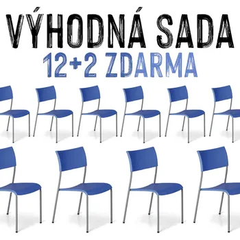 Jídelní židle VÝHODNÁ SADA 12+2 ZDARMA - 14x Jídelní židle FREA, modrá