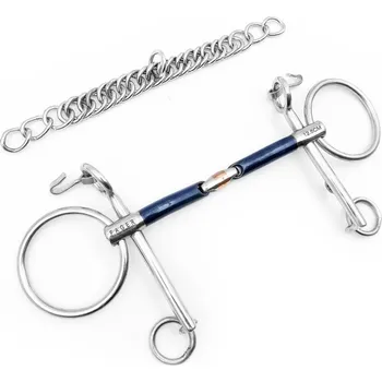 Udidlo pro koně Udidlo Show Pelham dvakrát lomené Sweet Iron John Fager 10,5 cm