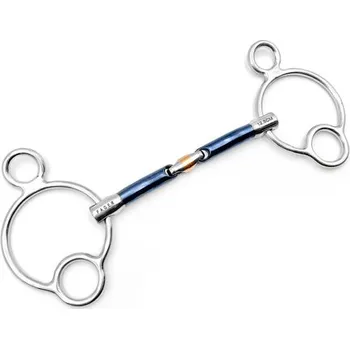 Udidlo pro koně Udidlo 2,5-rings dvakrát lomené Sweet Iron John Fager 13,5 cm