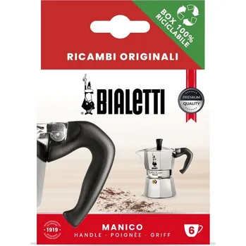Moka konvice Rukojeť pro Bialetti Moka Express, Moka Elettrika (různé velikosti) Objem v⁠ porcích: 1/2 porce