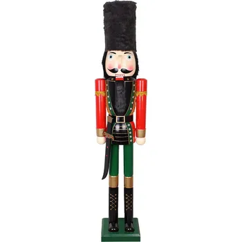 Vánoční dekorace TifanTEX Louskáček Vojáček 120 cm Dřevěný
