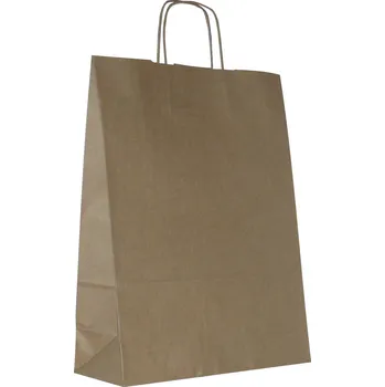 Nákupní taška Papírová taška šedá 32 x 12 x 41 cm, 50 ks