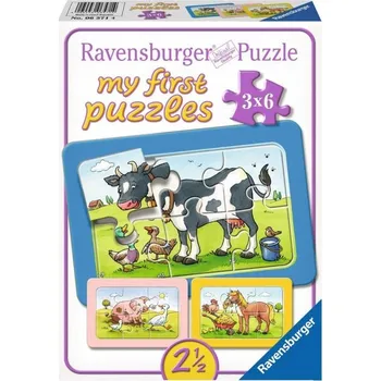 Puzzle PUZZLE 3x6 Zvířecí, RAVENSBURGER