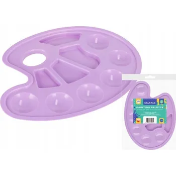 Výtvarná barva Paleta na barvy oválná pastelová fialová STARPAK 540850