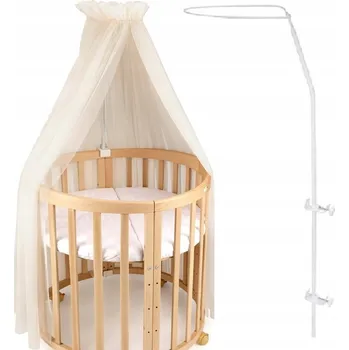 Waldin Tylový baldachýn nad postýlku Champagne + stojan na baldachýn