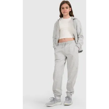 4F Dívčí tepláky Šedé, velikost 128 (7-8 let)