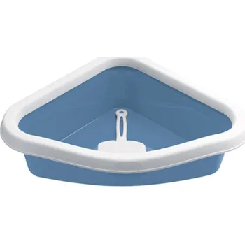 WC rohové s lopatkou, modrá