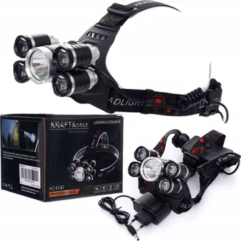 Čelovka ČELOVKA ČELOVÁ SVÍTILNA T6 LED AKUMULÁTOROVÁ 5 DIOD