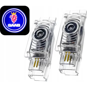 Logo projektor 2x LED Projektor Logo SAAB Osvětlení Dveří 9-4X 9-5 Aero 95 9 5 HD Světlo