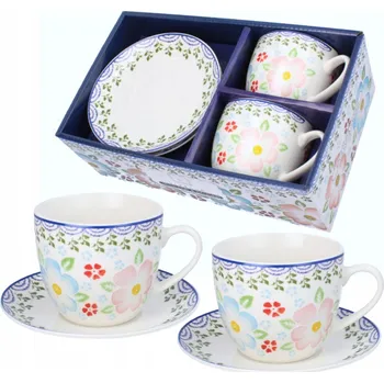 LIVELLO ŠÁLEK S PODŠÁLKEM SADA 2 ŠÁLKŮ NA KÁVU 250 ML / 14 CM