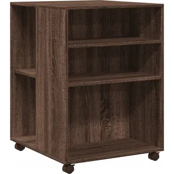 Konferenční stolek VidaXL Odkládací stolek na kolečkách, hnědý dub, 55x60x78 cm