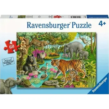 Puzzle Ravensburger Puzzle 60 dílků ZVÍŘATA Z INDIE
