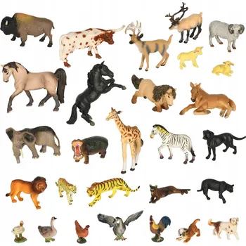Figurka Figurky zvířat zoo, sada na hraní, 28 dílů