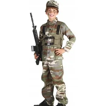 Karnevalový kostým KOSTÝM KARNEVALOVÝ VOJÁK KOMANDOS Kostým VELIKOST S 110-120cm