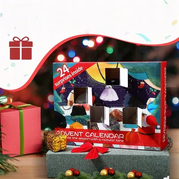 Vánoční dekorace Vánoční adventní kalendář, minerální roleta, 24 mřížkovaná vánoční dárek