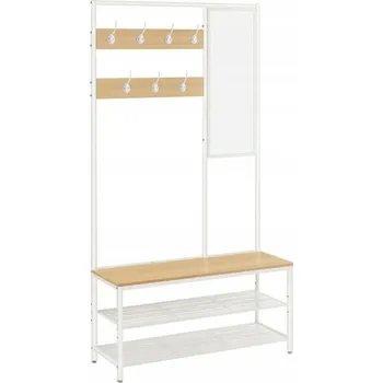 Věšák Stojanový věšák, dřevotříska Songmics, bílý