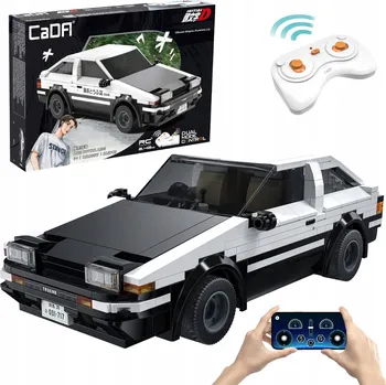 RC model auta Stavebnice CADA bílé, dálkově ovládané, Toyota AE86 Initial-D RC