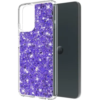 Pouzdro na mobilní telefon Techsuit Třpytivý kryt Motorola Moto G14 Fialový