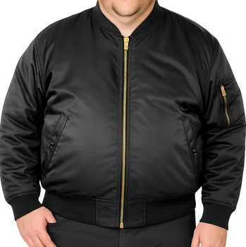 Pánský bomber Bombera nadměrná velikost černá 4XL/8XL (Bunda bombera nadrozměrné velikosti)