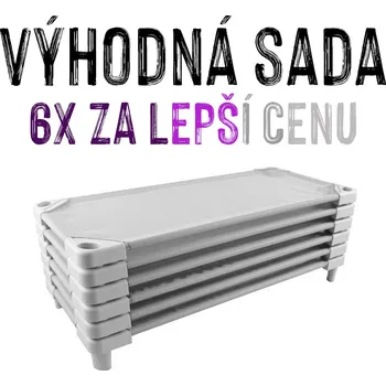 Zahradní lehátko VÝHODNÁ SADA - 6x Dětské lehátko LEONTÝNKA, šedé