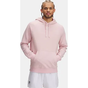 Pánská mikina Pánská mikina Under Armour UA Rival Fleece Hoodie - Pánské Under Armour růžová 3331393