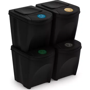 Odpadkový koš Sada odpadkových košů EMPIRO QUAD, grafitová