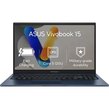 Notebook ASUS NTB Vivobook 15 (X1504VA-BQ3870W), Core 5 120U, 15.6" FHD, 8GB, 512GB SSD, Intel, W11 Home, Quiet Blue