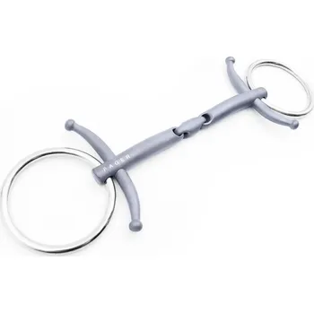 Udidlo pro koně Udidlo roubíkové dvakrát lomené Loose Rings Titanium Fredric Fager 12,5 cm