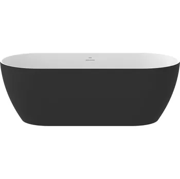 Vana RAVAK Vana Ravak Freedom O Tec 170x77 oválná akrylátová volně stojící, černá/bílá, krytka odtoku černáC, CD51700000 CD51700000