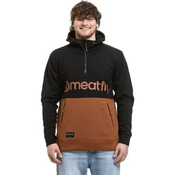 Pánská mikina Technická mikina Meatfly Tason 25/26 Black/Brown Sugar XXL