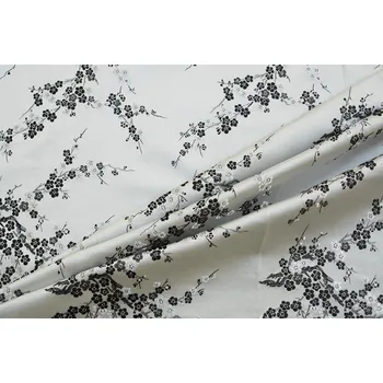 Brokát sakura, stříbrno-černý II. jakost, sartor.cz
