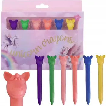 Pastelka VOSKOVÉ PASTELKY JEDNOROŽEC, 6 BAREV, MP PAPÍR