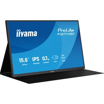 Monitor LED monitor iiyama ProLite P1671HSC-B1 15,6" 1920 x 1080 px IPS / PLS