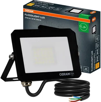 LED reflektor Osram Floodlight Lux 30W 3000K teplá bílá 2700lm IP65 černý