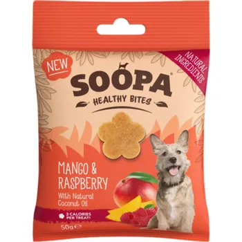 Pamlsek pro psa SOOPA Zdravé kousky Mango a Maliny pamlsky pro psa 50g