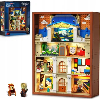 ostatní stavebnice RÁMEČEK NA STAVEBNICE HVĚZDNÁ NOC LED BLOKY 1098 dílů DÁREK PRO DĚTI