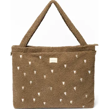 Přebalovací taška STUDIO NOOS Teddy Hearts Diaper Bag - přebalovací taška l Brown Hearts