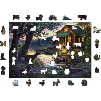 Puzzle WoodenCity Puzzle Večer u jezera
