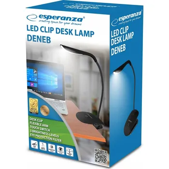 Lampička LED stolní lampička Esperanza Deneb ELD104K černá