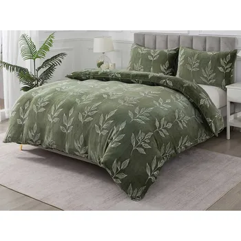 Povlečení XPOSE® Francouzské mikroplyšové povlečení ROSTLINY Exclusive 200x220 cm, 70x90 cm, Mikroplyš + Prodloužená možnost vrácení zboží do 50 dnů