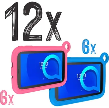 Tablet VÝHODNÁ SADA - 12x Tablet Alcatel oneT 7" Kids, 6x růžový + 6x modrý