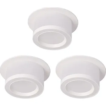 Žárovka Luxera Prezent Atta set 3 ks GU10 50 W, stropní zapuštená bodovka, bílá