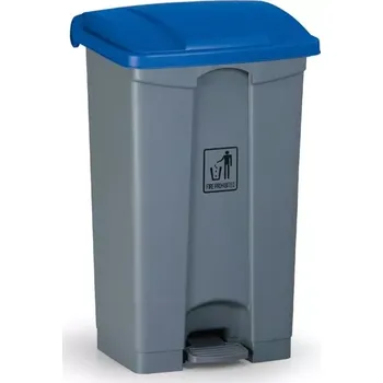 Odpadkový koš Nášlapný koš na tříděný odpad VERONA, 87 litrů, modrý