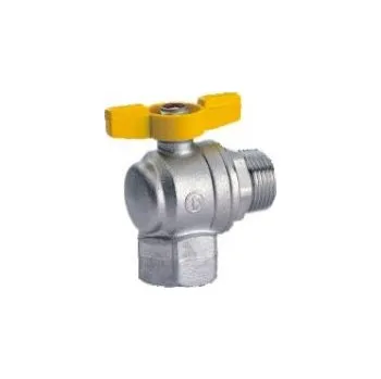 Ventil kulový uzávěr plyn rohový motýl Giacomini R 781 vnitřní/vnější závit 1"