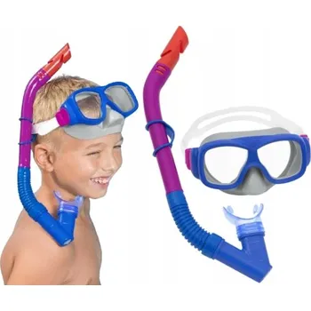 Potápěčské vybavení Bestway Sada Potápěčské Brýle a šnorchl pro šnorchlování ČERVENÁ 7+ 24032