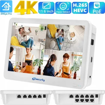 IP kamera SÍŤOVÝ IP REKORDÉR NVR S POE A LCD MONITOREM 4K 8MPX Xmeye Nebo Icsee
