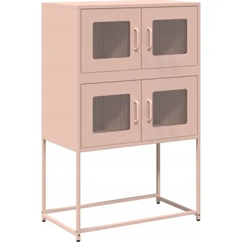 Komoda Vysoká komoda růžová 68x39x107 cm ocelová