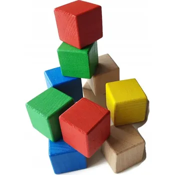 ostatní stavebnice Stavebnice Brik dřevěné velké kostky 12 ks