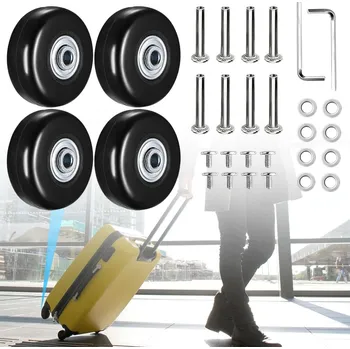 Příslušenství k zavazadlu KOLEČKA KE KUFRU SADA NÁHRADNÍCH DÍLŮ PRO OPRAVU ZAVAZADEL TAŠEK 4ks 50x18mm