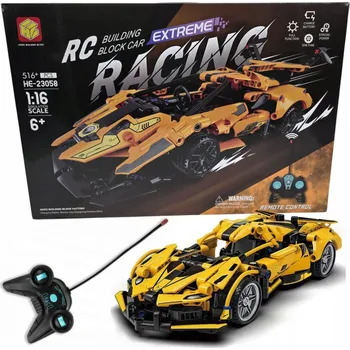 ostatní stavebnice STAVEBNICE DÁLKOVĚ OVLÁDANÉ SPORTOVNÍ AUTO RC IDEÁLNÍ DÁREK 516 DÍLŮ